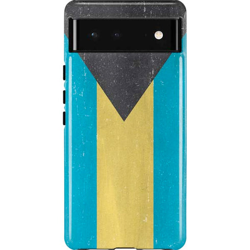 Bahamas Flag Distressed Pixel Cases
